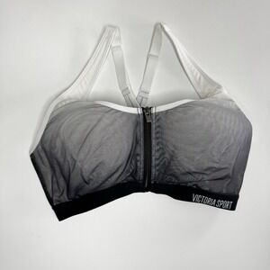 Victorias Secret 32DD Sports Bra Front Close Knockout Black White